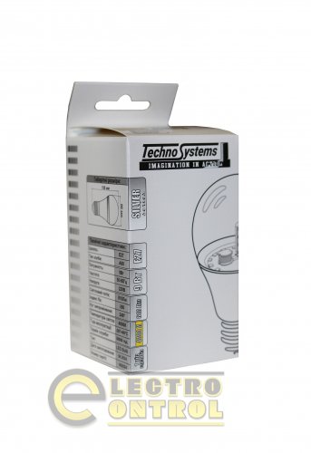 Светодиодная лампа TechnoSystems LED Bulb SILVER 9W TNSy5000602 E27 4000K 810 lm TNSy5000602 A60