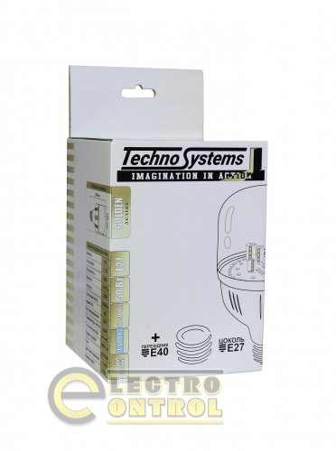 Светодиодная лампа TechnoSystems LED Bulb GOLDEN 50W TNSy5000046 E27/E40 6500K 5250 lm T140 180-240V/50-60Hz 220° 30.000 Hrs