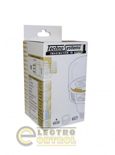 Светодиодная лампа TechnoSystems LED Bulb GOLDEN ALUM 120W TNSy5000638 E27/E40 6500K 12600 lm T140  220-240V/50-60Hz 220° 30.000 Hrs