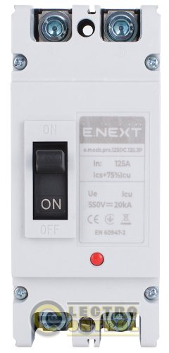 Силовой автоматический выключатель Enext p089002 e.mccb.pro.125DC.125.2P на постоянный ток 2р 125А DC