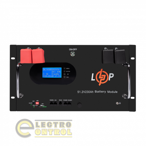 Аккумулятор LogicPower LiFePO4 51,2V-230Ah (11776Wh) (Smart BMS 200A) с LCD RM AB RS485/CAN