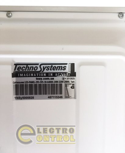 Светильник Technosystems LED-PANEL TNSy5000828 Alum 24W 2000L 6400K 295X295X30