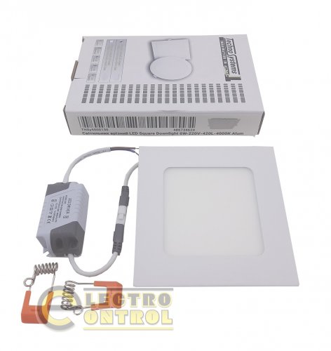 Світильник врізний Technosystems LED Square Downlight TNSy5000133 Alum 24W 1700L 4000K