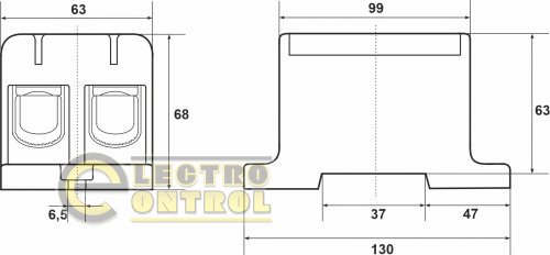 Клемма Промфактор FT1240F 2P Cu:35-240/Al:35-240 35-150мм2 серая