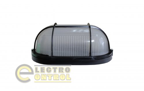 Світильник Technosystems НПП1202 100W TNSy5001187 E27 IP65 овал чорний з решіткою