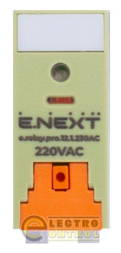 Реле проміжне Enext p091001 e.relay.pro.12.1.230AC 12А 1 група контактів котушка 230В АC