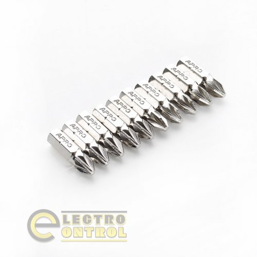 Бита APRO PZ2*25мм 309110 хром (10шт/уп)