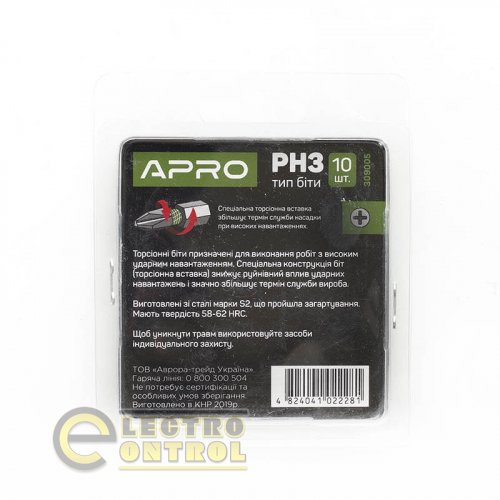 Бита ударная торсионная APRO PH3*25мм 309005 (10шт/уп)