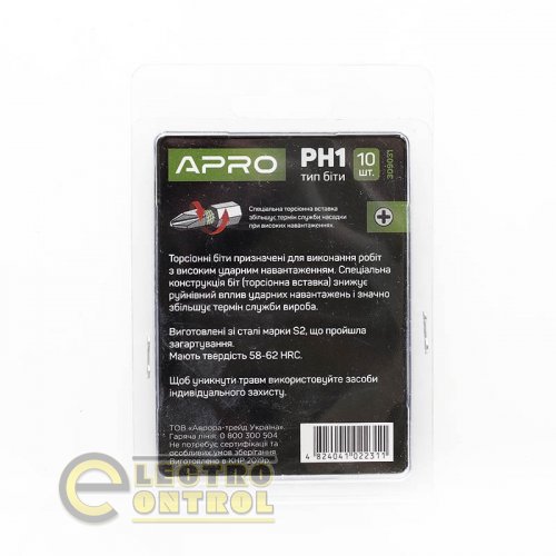 Бита ударная торсионная APRO PH1*50мм 309031 (10шт/уп)