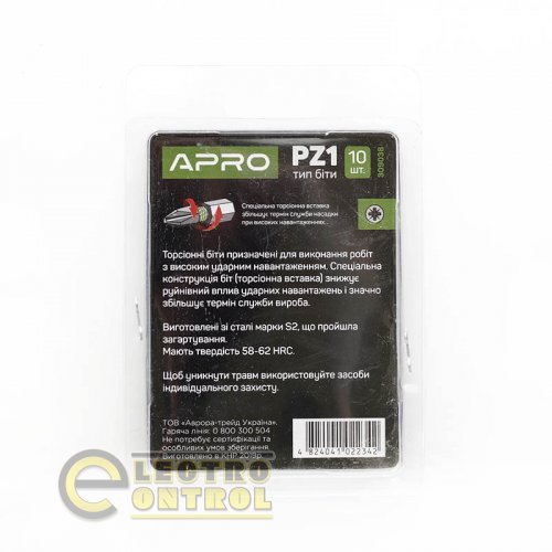 Біта ударна торсіонна APRO PZ1*50мм 309038 (10шт/уп)