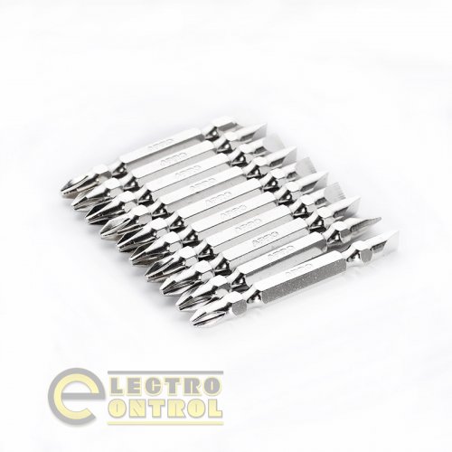 Біта 2-стороння APRO PH2-SL6*65мм 309175 хром, (10шт/уп)