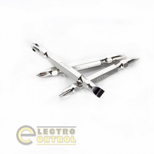 Біта 2-стороння APRO PH2-SL6*65мм 309175 хром, (10шт/уп)