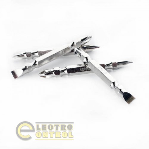 Біта 2-стороння APRO PH2-SL6*65мм 309175 хром, (10шт/уп)