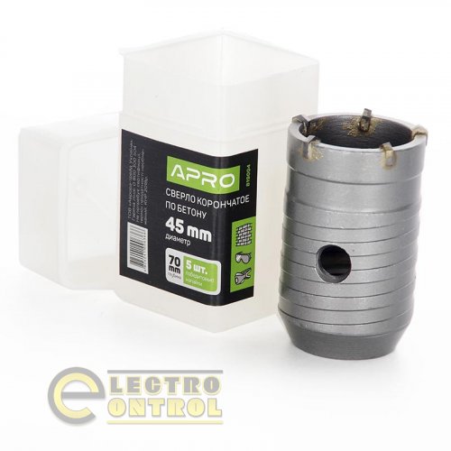 Сверло корончатое по бетону Ø 45мм APRO 819004