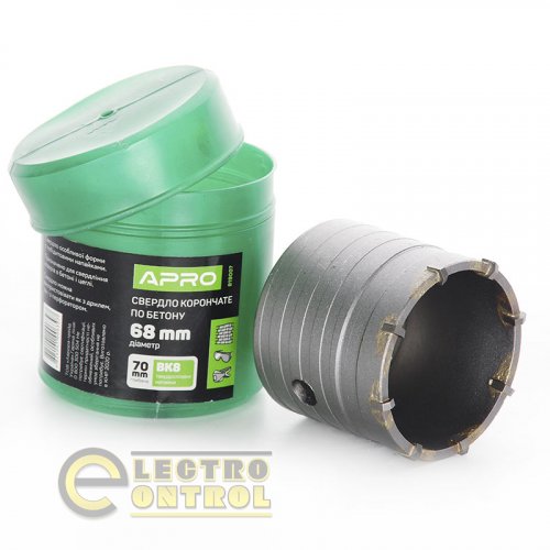 Свердло корончате по бетону Ø 68мм APRO 819007