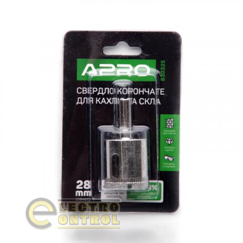 Свердло трубчасте з алмазним напиленням Ø 28мм APRO 830325