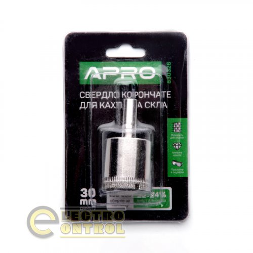 Сверло трубчатое с алмазным напылением Ø 30мм APRO 830326