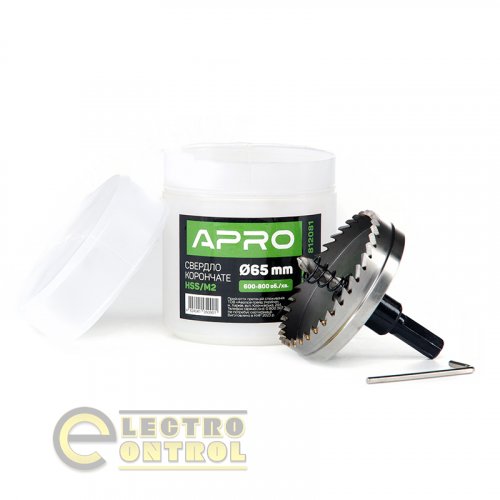 Сверло корончатое Ø 65мм APRO 812081 HSS/М2