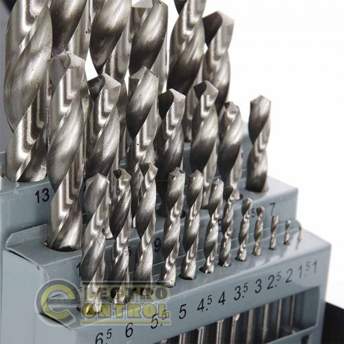 Набор сверл по металлу APRO Р6М5 810204 1,0-13,0мм 25шт метал бокс