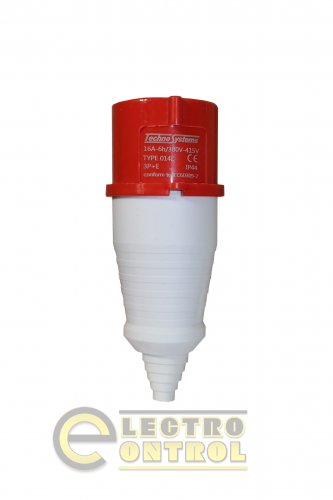 Вилка переносна Technosystems 014 16А 3Р+PЕ TNSy5500433 380В IP44