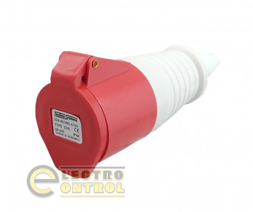 Розетка переносная Technosystems 224 32А 3Р+PЕ TNSy5500420 380В IP44