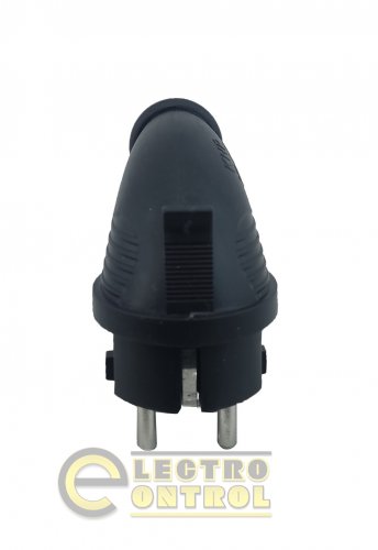 Вилка з боковим вводом і заземленням Technosystems RUBBER IP44 16А TNSy5000073