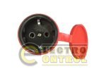 Розетка з заземленням пряма переносна Technosystems RUBBER R/B 16А TNSy5000915