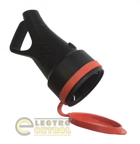 Розетка с заземлением кольцевая переносная Technosystems RUBBER R/B 16А TNSy5000913