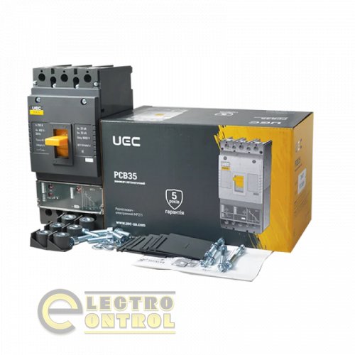 Автоматичний вимикач UEC MCCB-PCB-35-3-0250E PCB35 3Р 250А 35кА з електронним розчіплювачем PR211