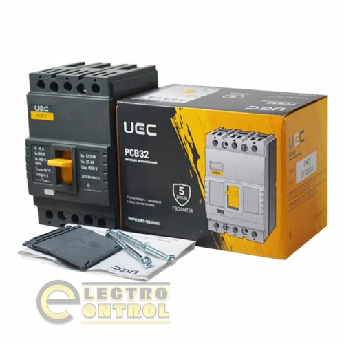 Автоматичний вимикач UEC MCCB-PCB-32-3-0016 PCB32 3Р 16А 25кА