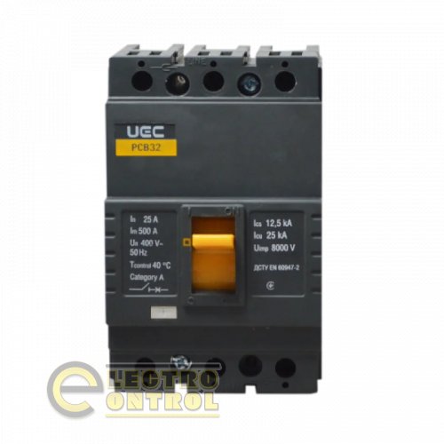 Автоматичний вимикач UEC MCCB-PCB-32-3-0025 PCB32 3Р 25А 25кА