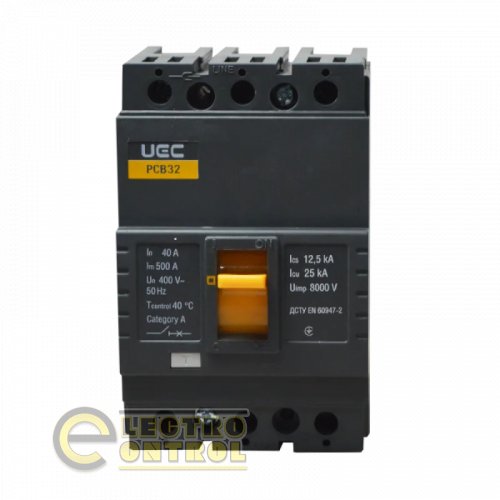Автоматичний вимикач UEC MCCB-PCB-32-3-0040 PCB32 3Р 40А 25кА
