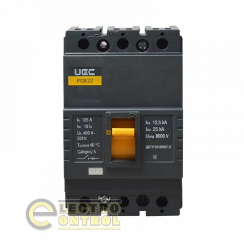 Автоматичний вимикач UEC MCCB-PCB-32-3-0125 PCB32 3Р 125А 25кА