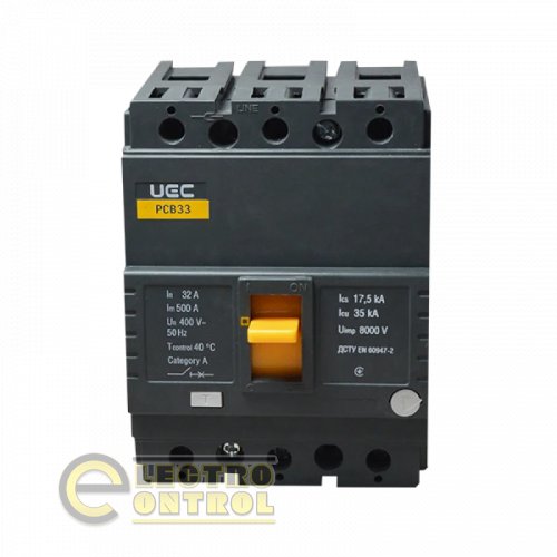 Автоматичний вимикач UEC MCCB-PCB-33-3-0032 PCB33 3Р 32А 35кА