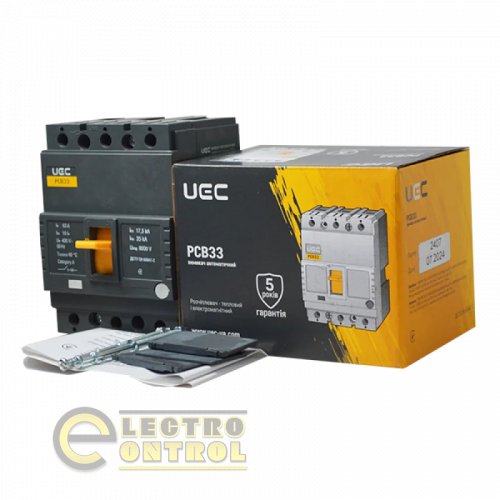 Автоматический выключатель UEC MCCB-PCB-33-3-0063 PCB33 3Р 63А 35кА