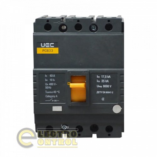Автоматический выключатель UEC MCCB-PCB-33-3-0063 PCB33 3Р 63А 35кА