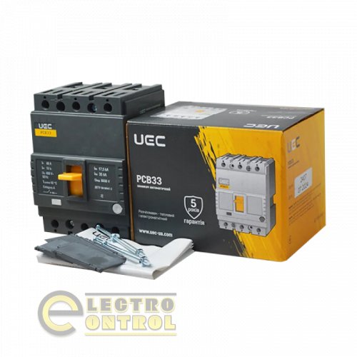 Автоматический выключатель UEC MCCB-PCB-33-3-0080 PCB33 3Р 80А 35кА