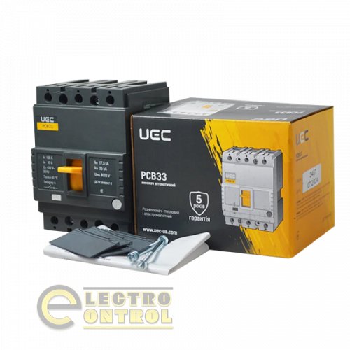 Автоматический выключатель UEC MCCB-PCB-33-3-0100 PCB33 3Р 100А 35кА