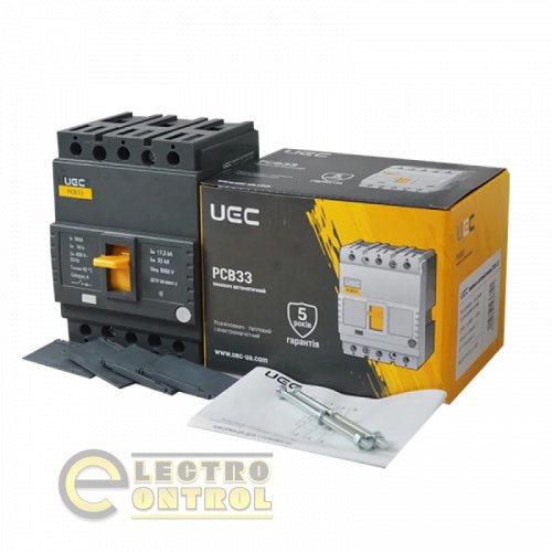 Автоматический выключатель UEC MCCB-PCB-33-3-0160 PCB33 3Р 160А 35кА