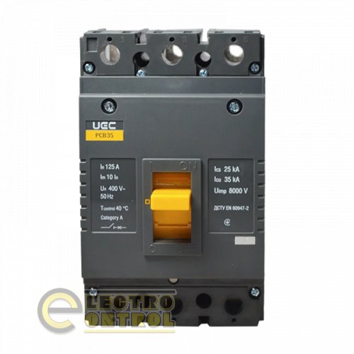 Автоматический выключатель UEC MCCB-PCB-35-3-0125 PCB35 3Р 125А 35кА