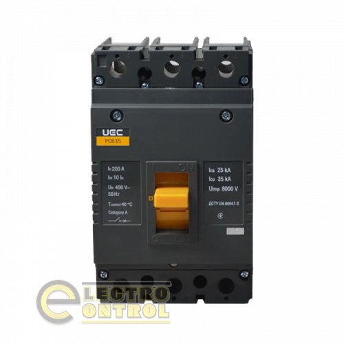 Автоматический выключатель UEC MCCB-PCB-35-3-0200 PCB35 3Р 200А 35кА