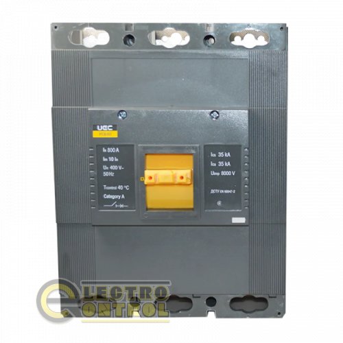 Автоматичний вимикач UEC MCCB-PCB-40-3-0800 PCB40 3Р 800А 35кА