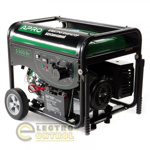 Генератор бензиновый 4-х тактный 852108-APRO 5.0/5.5 кВт (электро запуск)