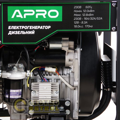 Генератор дизельний 4-тактний 852128-APRO DG-120E 12.0/12.8 кВт (електрозапуск)