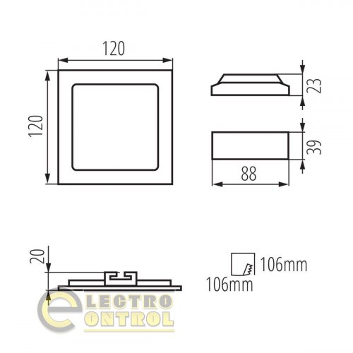 Точечный светильник Kanlux 28947 Katro V2LED 6W-WW-W 6Вт 300лм 3000K
