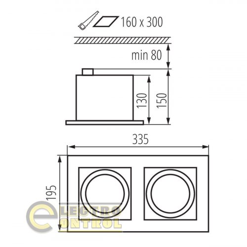 Точечный светильник Kanlux 32933 Mateo ES DLP-250-W
