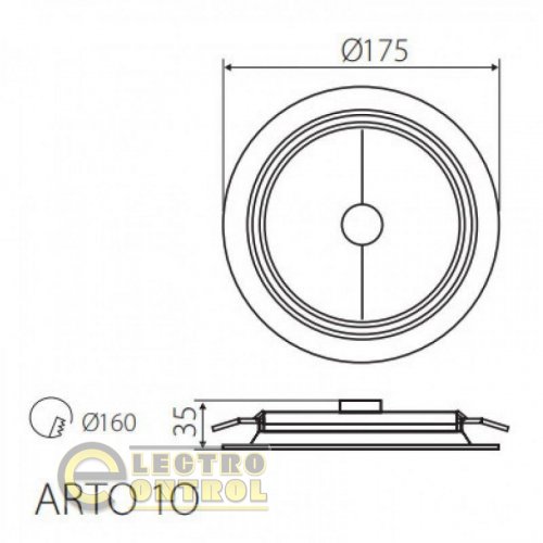 Точковий світильник Kanlux 26613 Arto 1O-SR