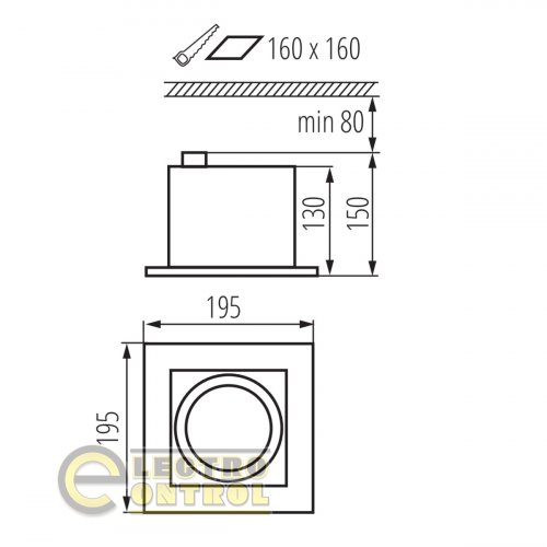 Точечный светильник Kanlux 32931 Mateo ES DLP-150-W