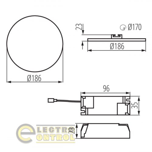Точечный светильник Kanlux 29593 Arel LED DO 20W-WW 20Вт 1450лм 3000K