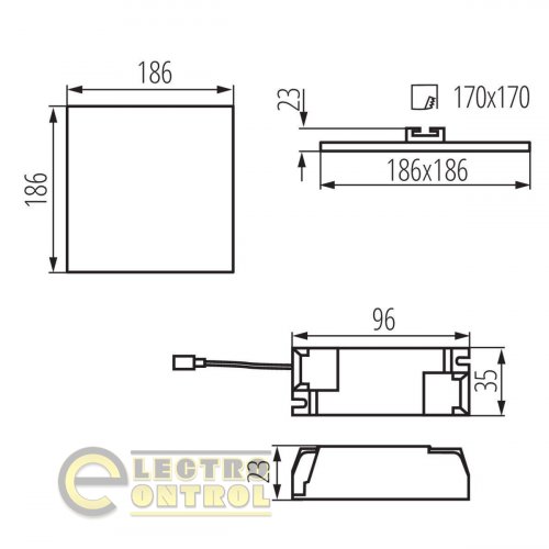 Точечный светильник Kanlux 29595 Arel LED DL 20W-WW 20Вт 1450лм 3000K